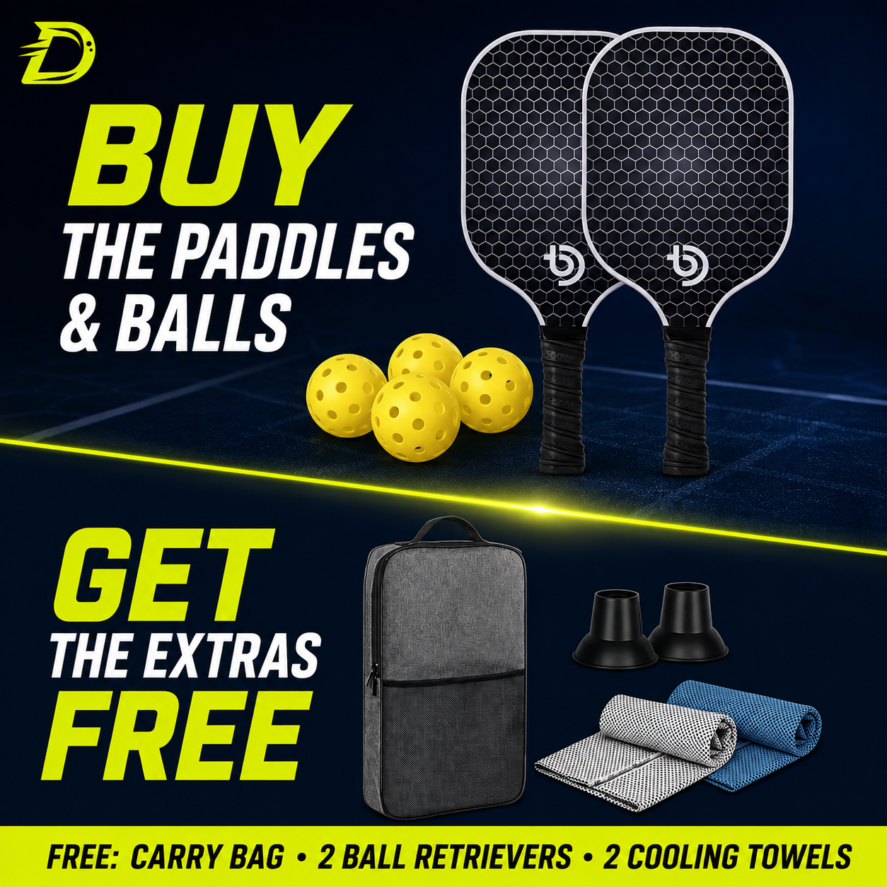 Complete Pickleball Starter Set + FREE Accessory Kit